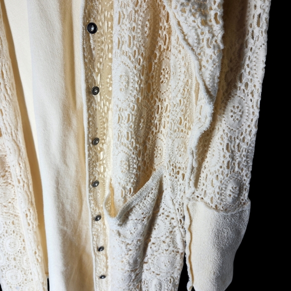 Free People Runaway Cardi Cardigan Ivory size XS T/P - Picture 4 of 6